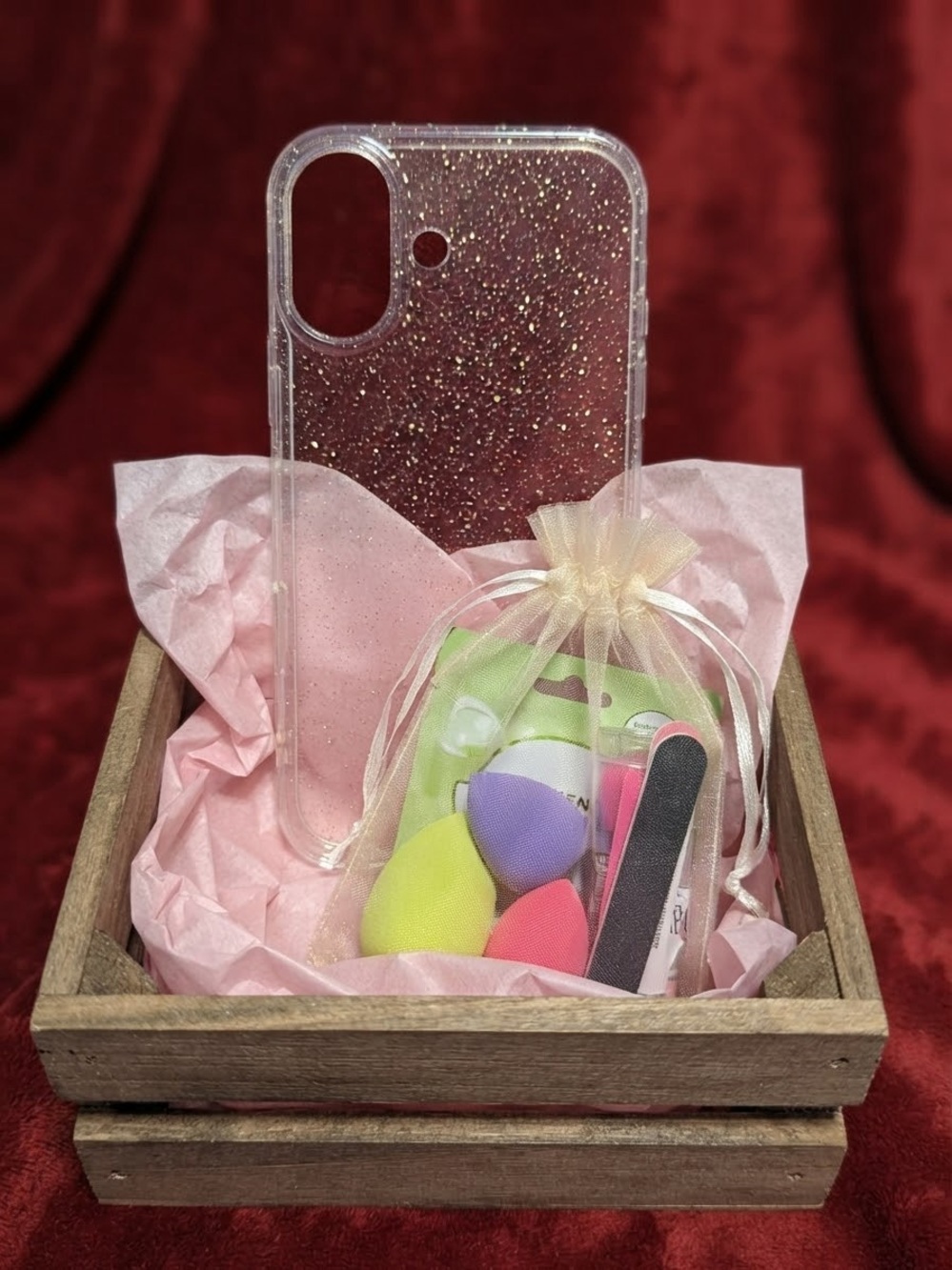 Clear Glitter protective IPhone 17 Case with Handmade Beauty Gift Bag 🎁